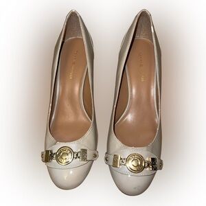 Tommy Hilfiger Women's Taupe Heels with Gold Detail